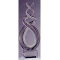 Art Glass Sculpture - 9.5" Twisted Loops